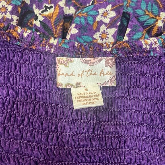 NWOT Band Of The Free Purple Floral Coraline Mini Dress Size Medium - Picture 6 of 6